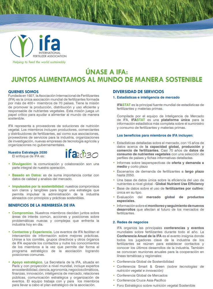 IFA Membership Flyer – Spanish