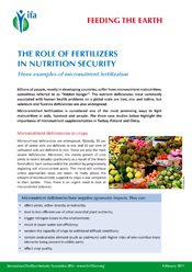 The Role of Fertilizers in Nutrition Security. Three Examples of Micronutrient Fertilization