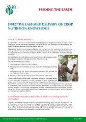 Effective Last Mile Delivery of Crop Nutrition Knowledge