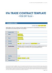 IFA Trade Contract Template – FOB Dry Bulk (Word Format)