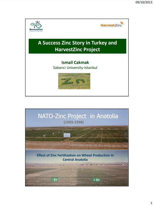 A Success Zinc Story in Turkey and HarvestZinc Project