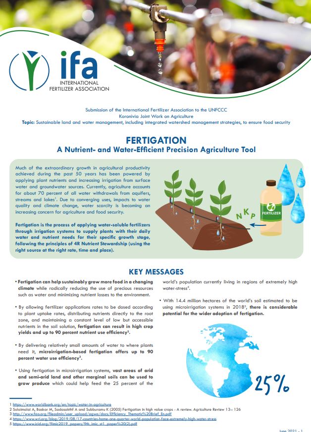 Fertigation A Nutrient- and Water-Efficient Precision Agriculture Tool