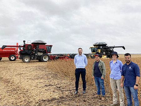 Armelle Gruere IFA Demand Program Manager visiting farm in Mato Grosso, Brazil